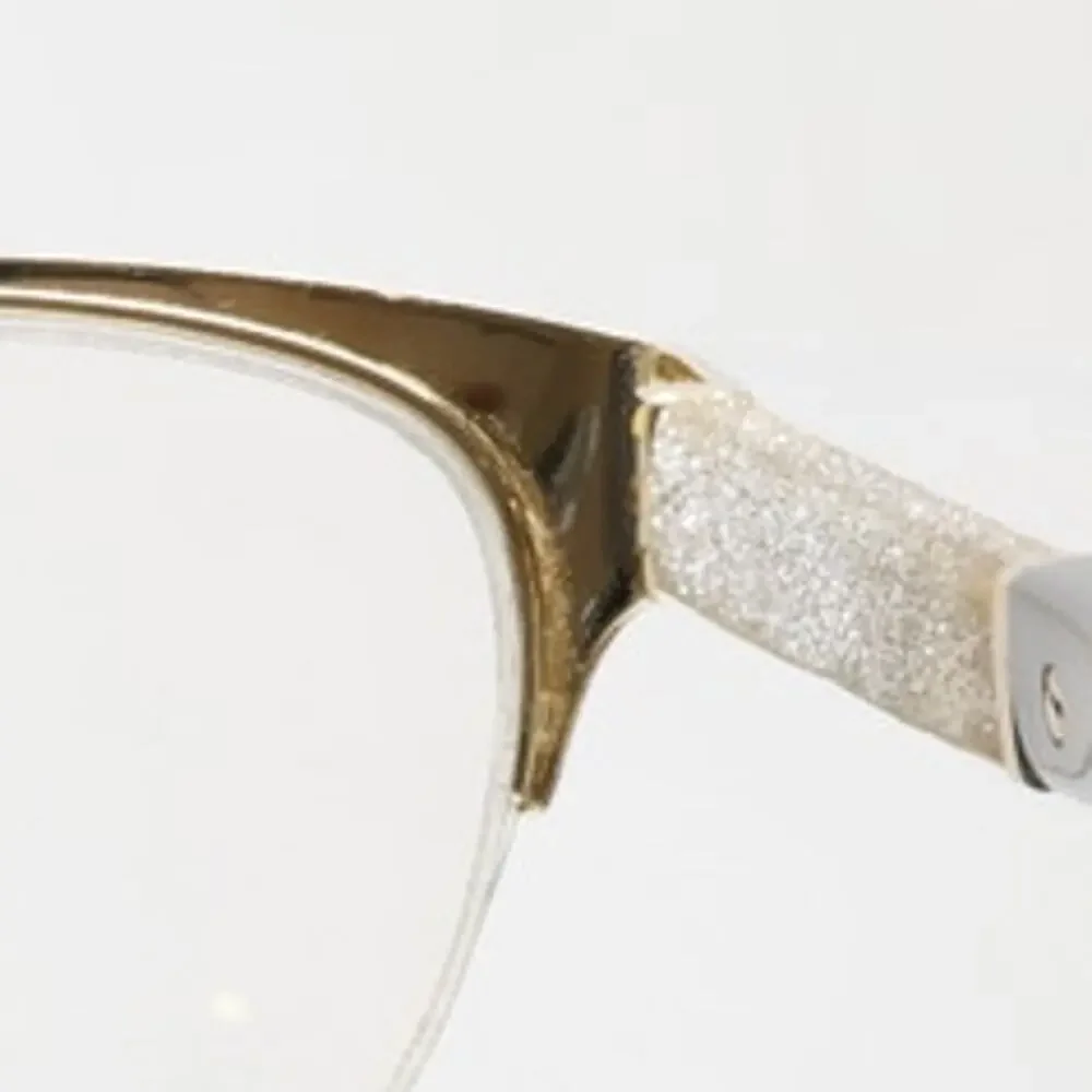 Jimmy Choo JC106 Brown/Silver Eyeglass FRAMES ONLY - FAIR CONDITION